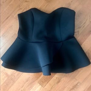 ASOS Black Peplum Top